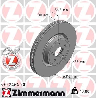 Disc frana ZIMMERMANN COAT Z 530.2464.20