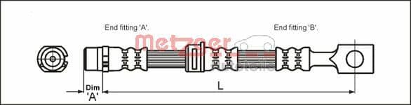 Furtun frana METZGER 4112825