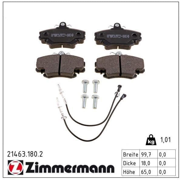 set placute frana,frana disc ZIMMERMANN 21463.180.2