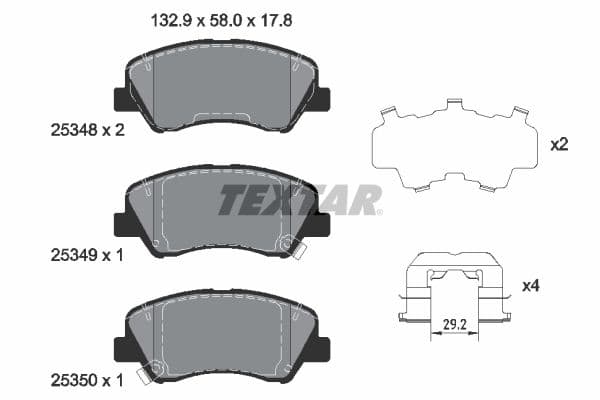 set placute frana,frana disc TEXTAR Q+ 2534801