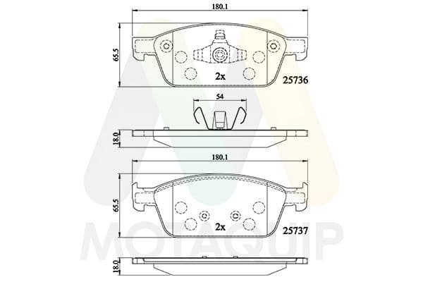 set placute frana,frana disc MOTAQUIP LVXL1756