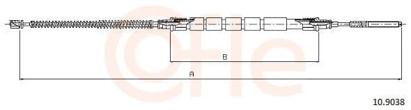 Cablu, frana de parcare COFLE 10.9038
