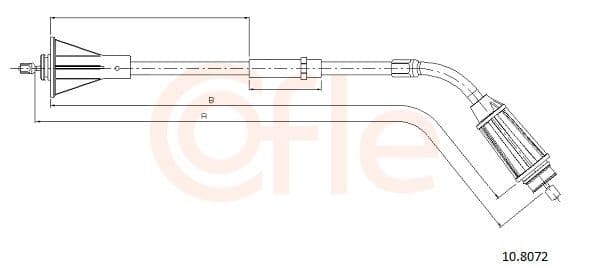 Cablu, frana de parcare COFLE 10.8072