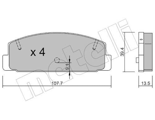 set placute frana,frana disc METELLI 22-0302-1