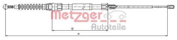 Cablu, frana de parcare METZGER 10.7626