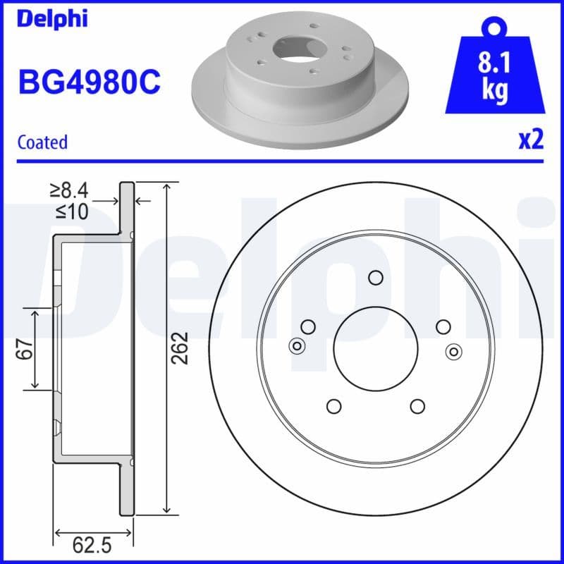 Disc frana DELPHI BG4980C