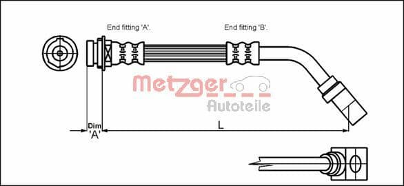 Furtun frana METZGER 4114751