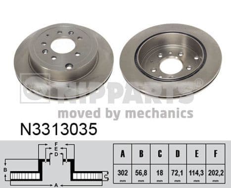 Disc frana NIPPARTS N3313035