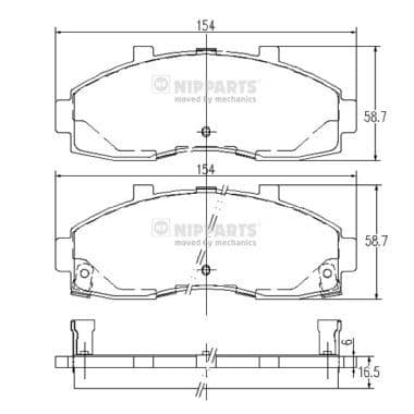 set placute frana,frana disc NIPPARTS J3600313