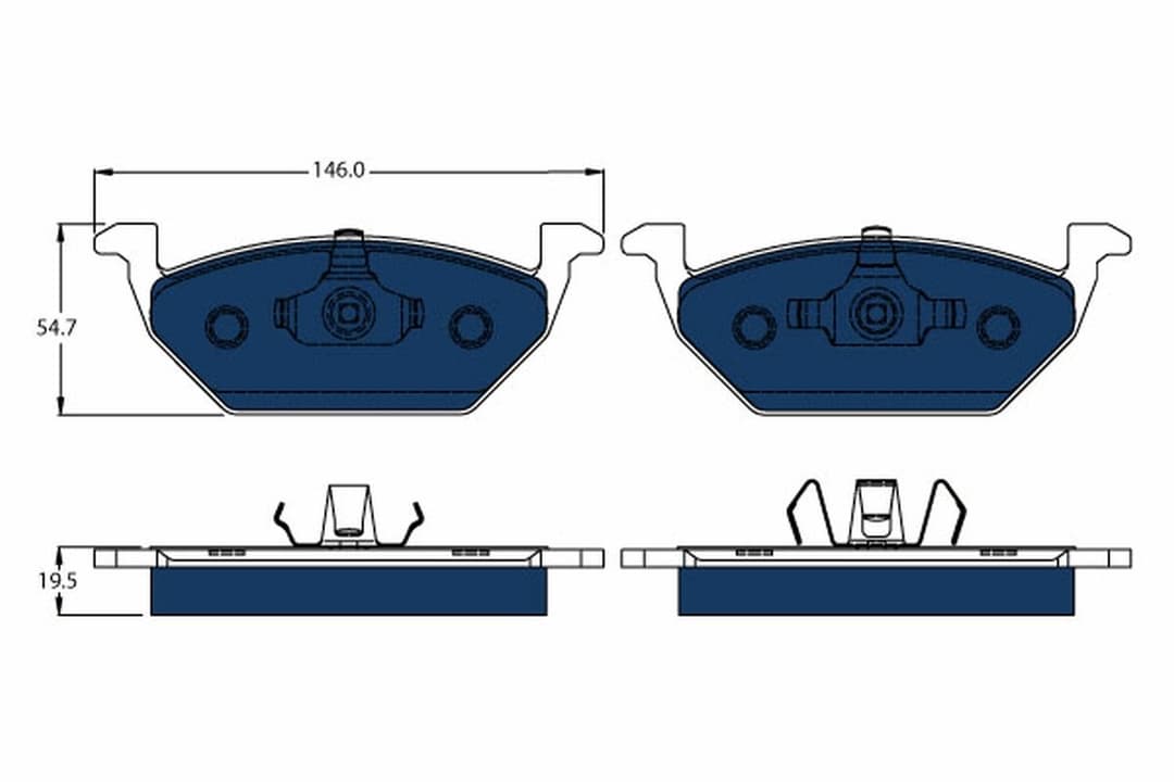 set placute frana,frana disc TRW ELECTRIC BLUE GDB1984BTE