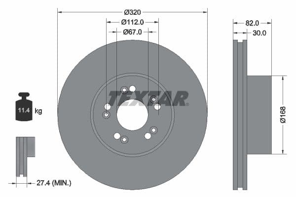 Disc frana TEXTAR 92056600