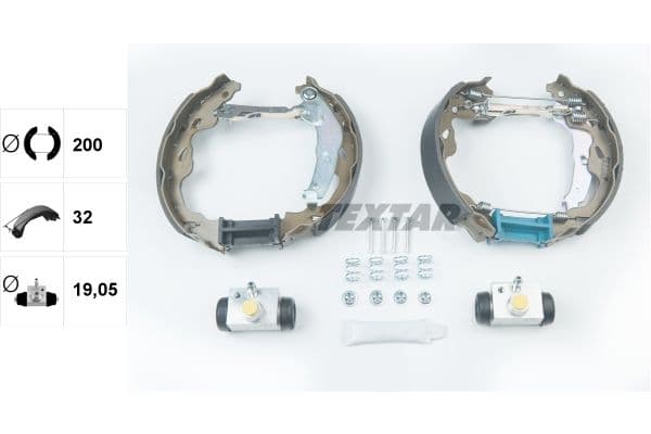 Set saboti frana TEXTAR Shoe Kit Pro 84064500