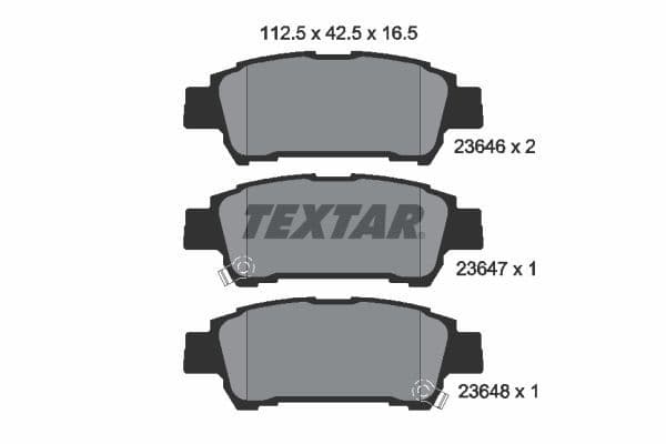 set placute frana,frana disc TEXTAR 2364601