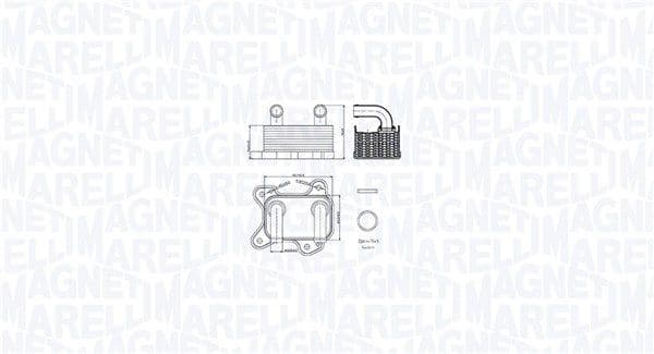 Radiator ulei, ulei motor MAGNETI MARELLI 350300002000