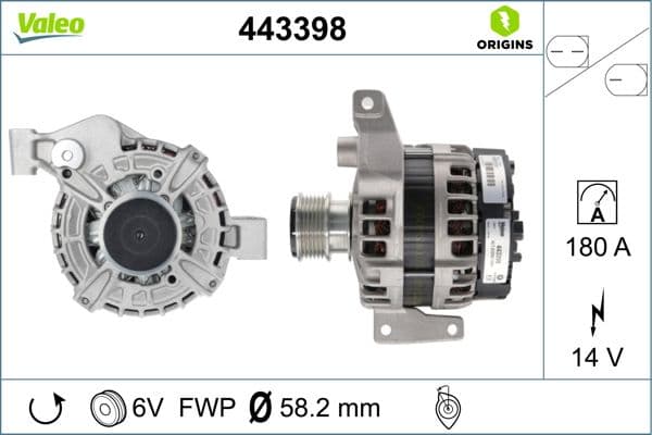 Generator / Alternator VALEO 443398