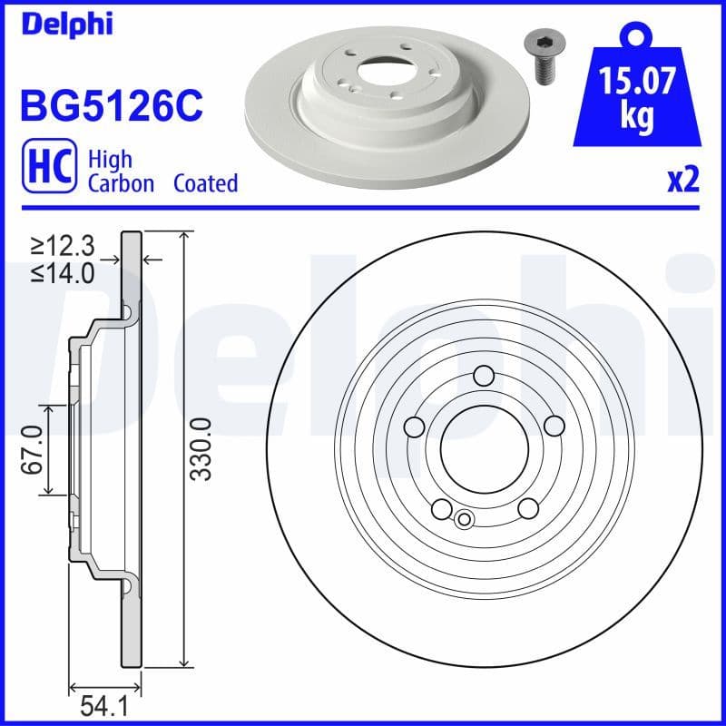Disc frana DELPHI BG5126C