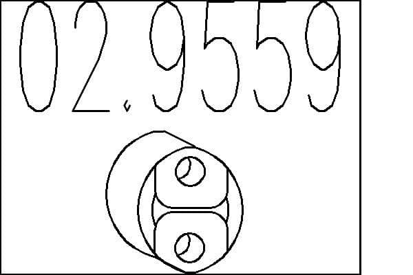 tampon cauciuc,amortizor esapament MTS 02.9559