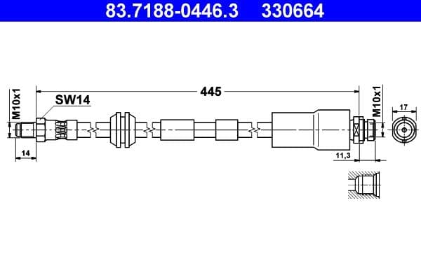 Furtun frana ATE 83.7188-0446.3