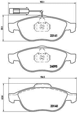 set placute frana,frana disc BREMBO P 23 114