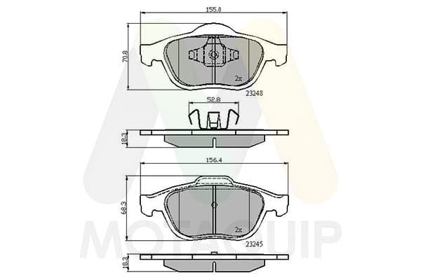 set placute frana,frana disc MOTAQUIP LVXL1093