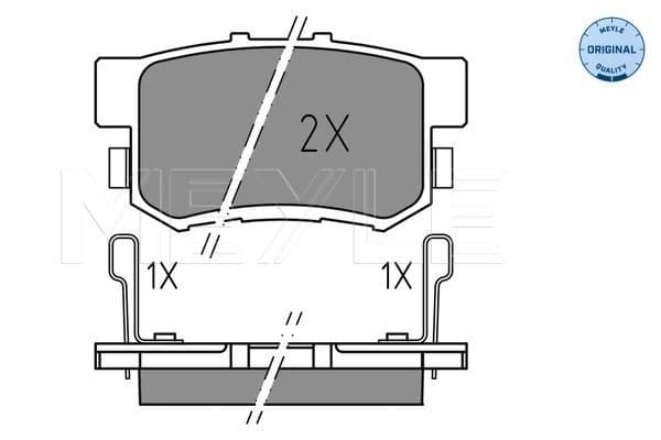 set placute frana,frana disc MEYLE -ORIGINAL: True to OE. 025 237 3615