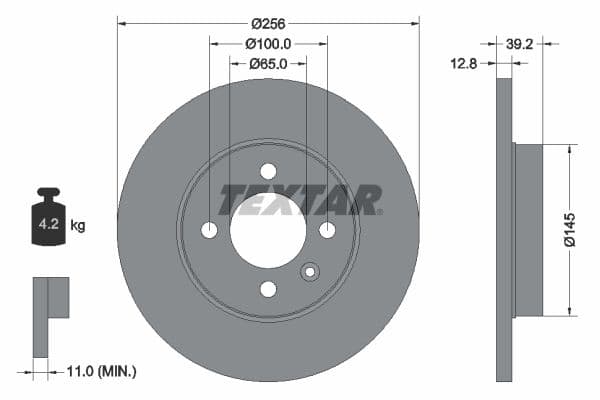 Disc frana TEXTAR 92041703