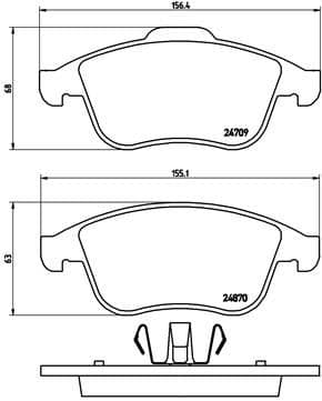 set placute frana,frana disc BREMBO PRIME LINE P 68 045