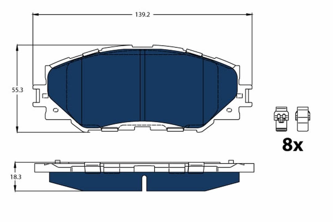 set placute frana,frana disc TRW ELECTRIC BLUE GDB3425BTE