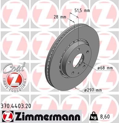 Disc frana ZIMMERMANN COAT Z 370.4403.20