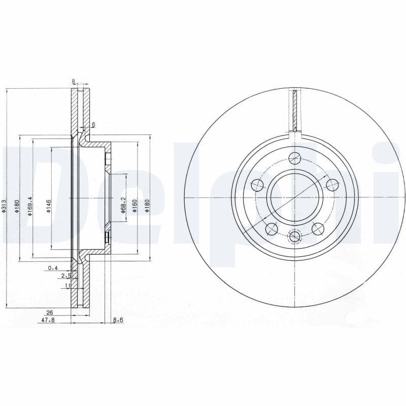 Disc frana DELPHI BG3719