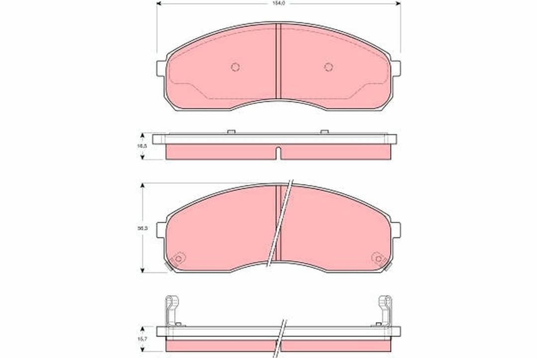 set placute frana,frana disc TRW GDB3261