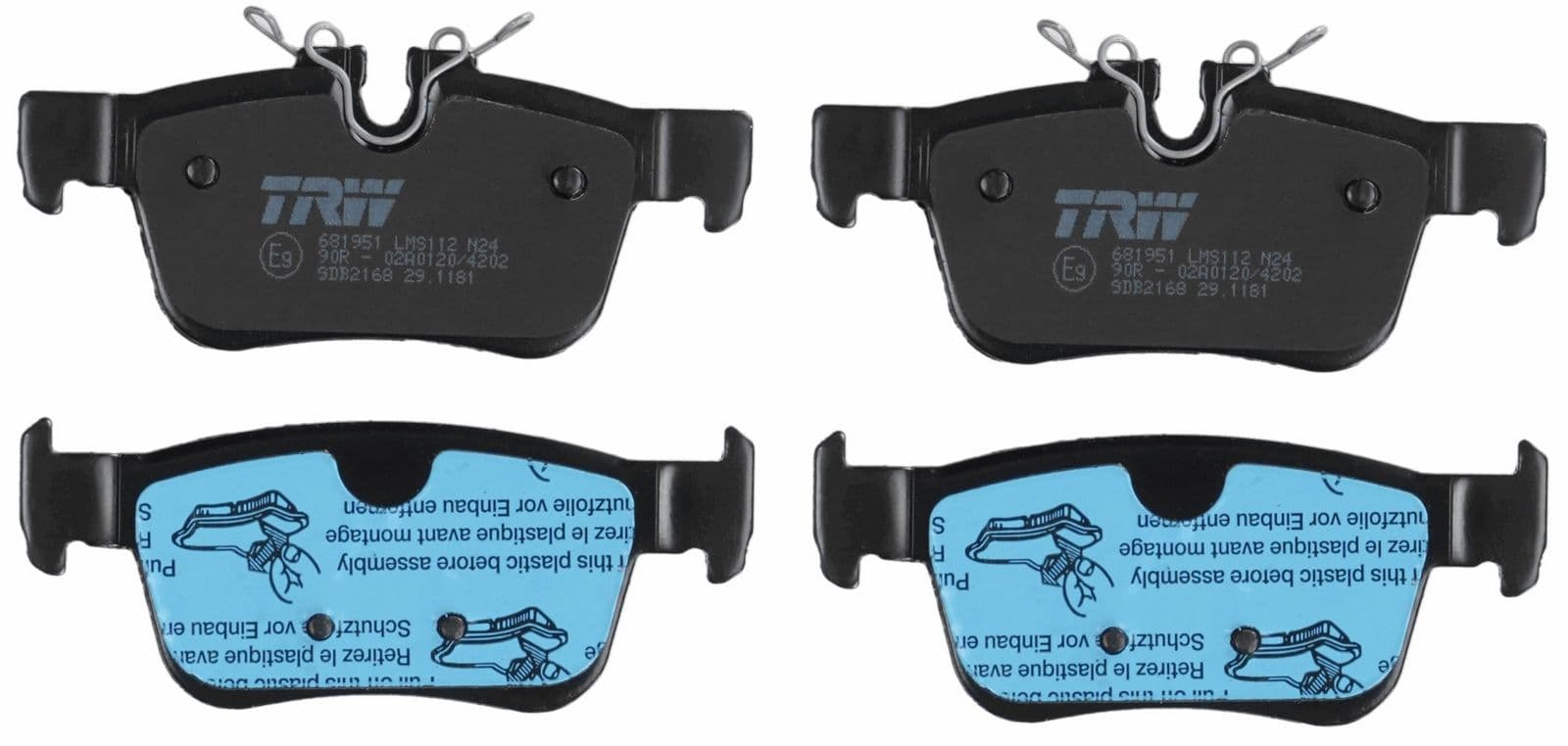 set placute frana,frana disc TRW GDB2168