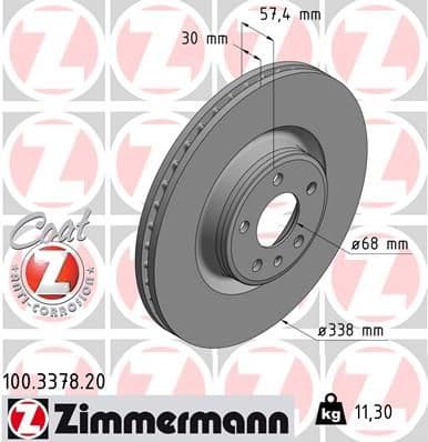 Disc frana ZIMMERMANN COAT Z 100.3378.20