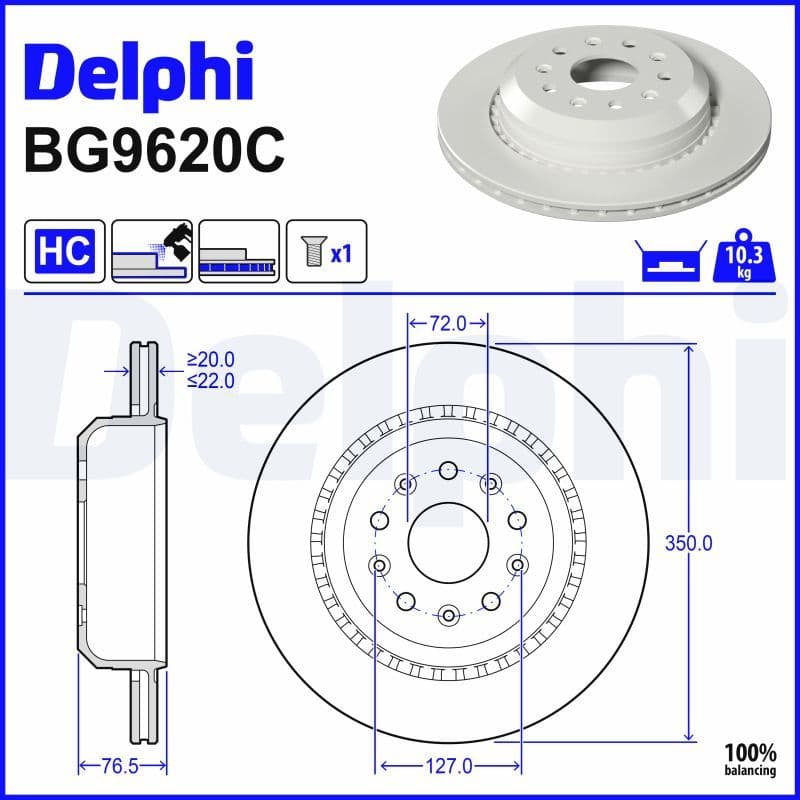 Disc frana DELPHI BG9620C