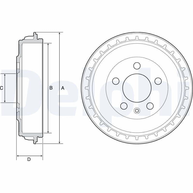 Tambur frana DELPHI BF563
