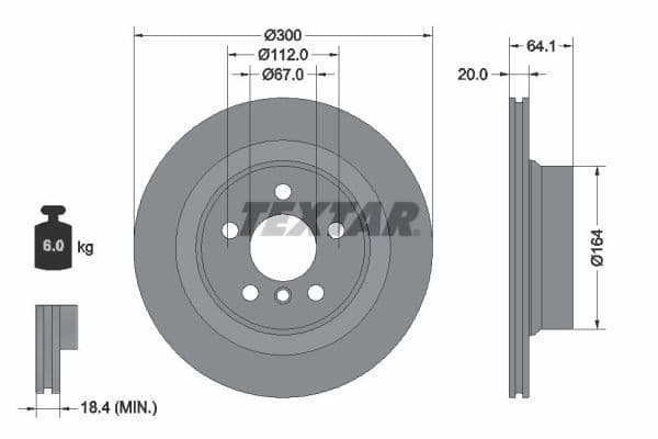 Disc frana TEXTAR PRO+ 92326905