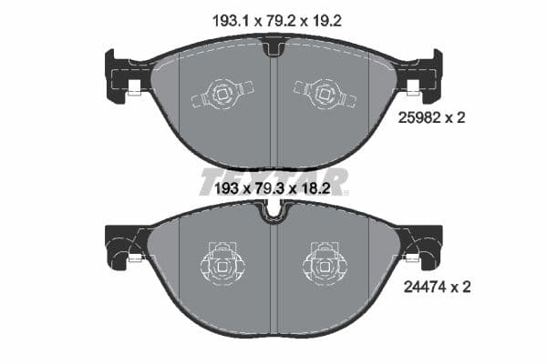 set placute frana,frana disc TEXTAR 2598201
