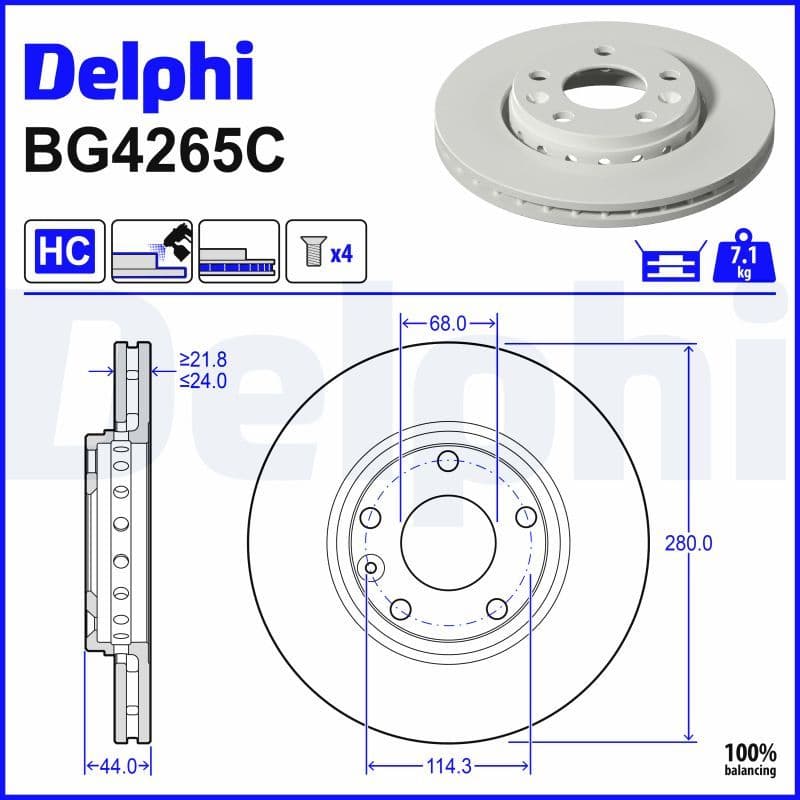 Disc frana DELPHI BG4265C