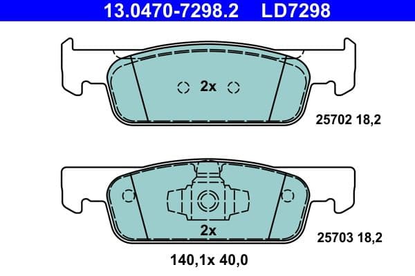 set placute frana,frana disc ATE Ceramic 13.0470-7298.2