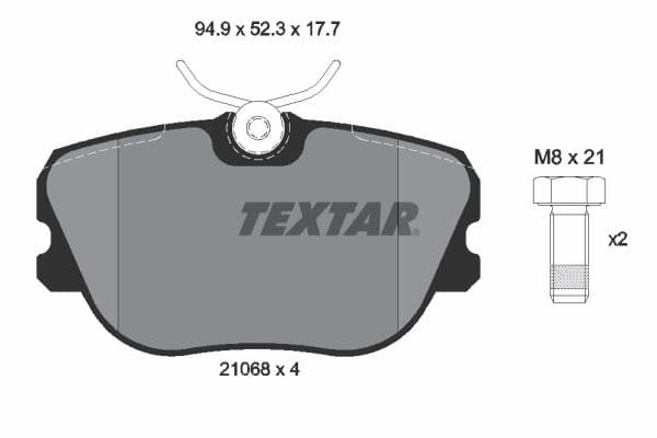 set placute frana,frana disc TEXTAR 2106804