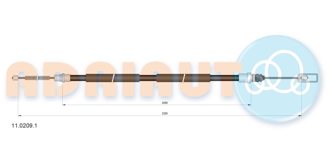 Cablu, frana de parcare ADRIAUTO 11.0209.1