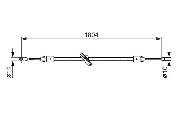 Cablu, frana de parcare BOSCH 1 987 482 380