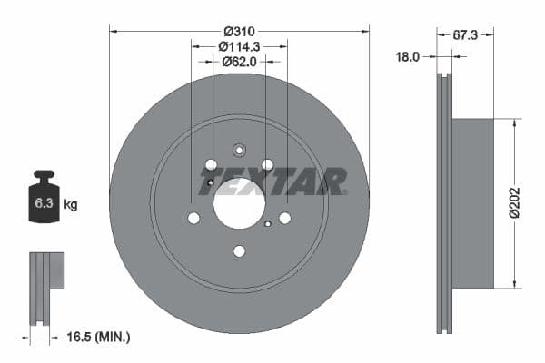 Disc frana TEXTAR PRO 92148003