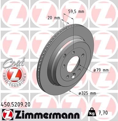 Disc frana ZIMMERMANN COAT Z 450.5209.20