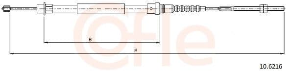 Cablu, frana de parcare COFLE 10.6216