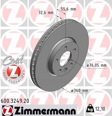 Disc frana ZIMMERMANN COAT Z 600.3249.20