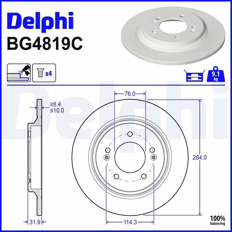 Disc frana DELPHI BG4819C