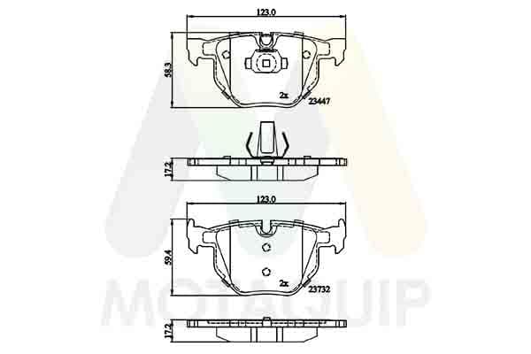 set placute frana,frana disc MOTAQUIP LVXL1653