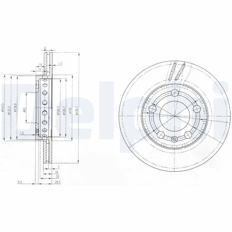 Disc frana DELPHI BG3695