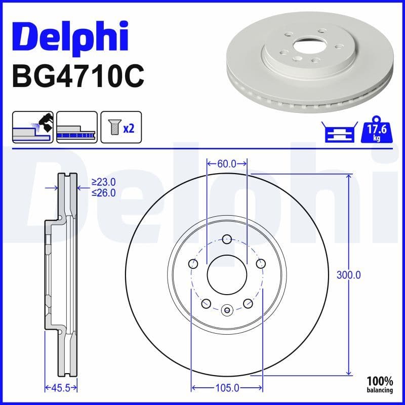 Disc frana DELPHI BG4710C